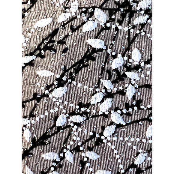 Alex Evenings Top Womens Size S Tan Stone Embellished Open Cardigan Sleeveless - Picture 8 of 10